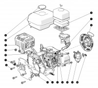 Evolution EVO200 6.5hp 4-Stroke Petrol Engine Components Spare Parts